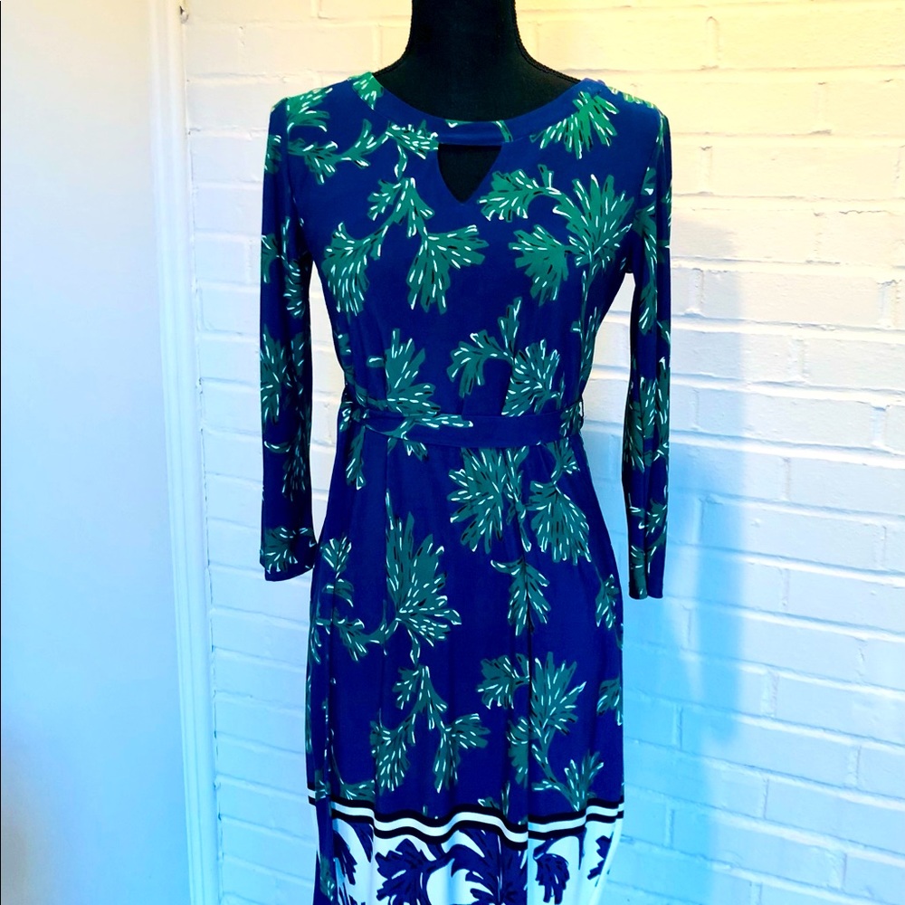 A Pea in the Pod Belted Maternity Dress